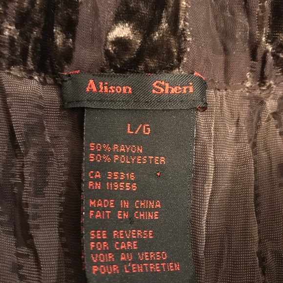 Alison Sheri Chocolate Velour Blouse - Picture 7 of 7
